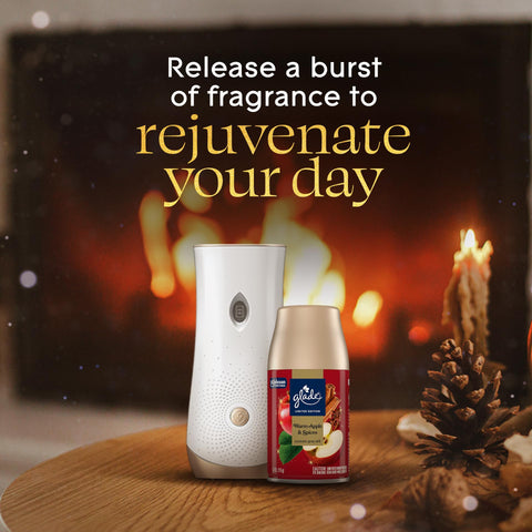 Glade Automatic Spray Refill, Warm Apple & Spices, Scented Air Freshener for Home and Bathroom, 6.2 Oz