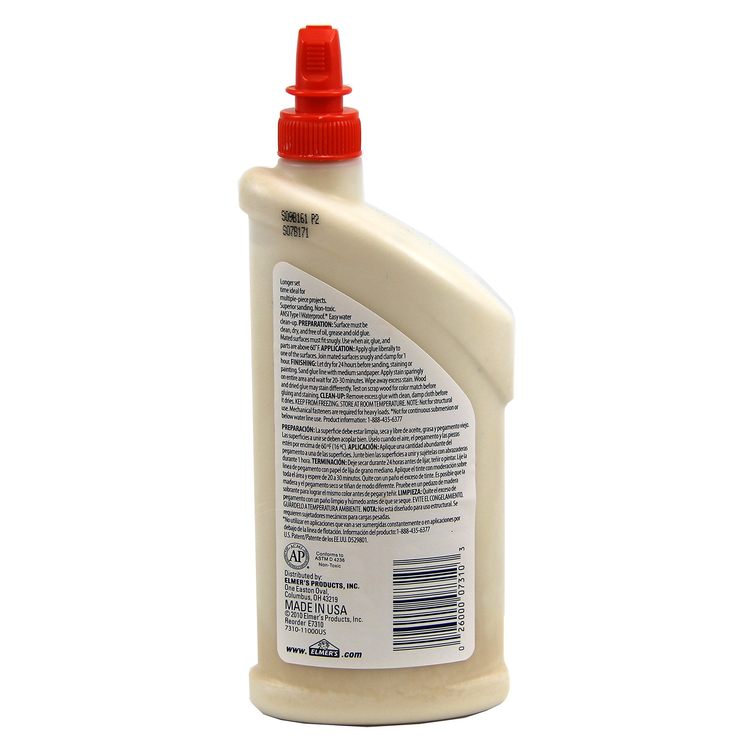 Elmer's Carpenter's Wood Glue Max, Interior and Exterior, 16 Ounces