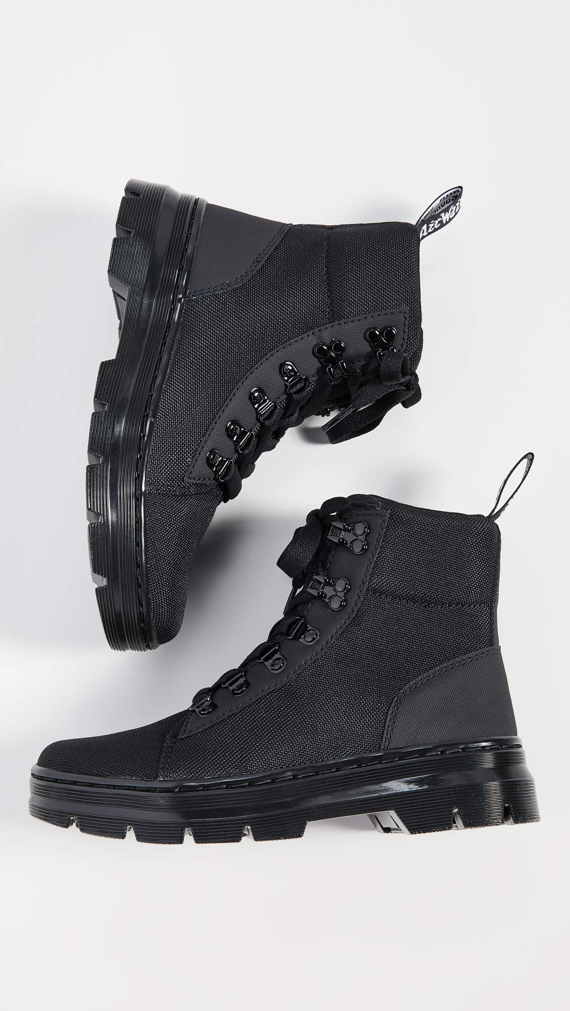 Dr. Martens Women's Combs W Combat Boot, Black/Black, 10