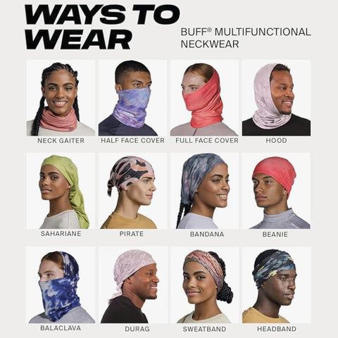 BUFF CoolNet UV Neck Gaiter, Black, Adult Size
