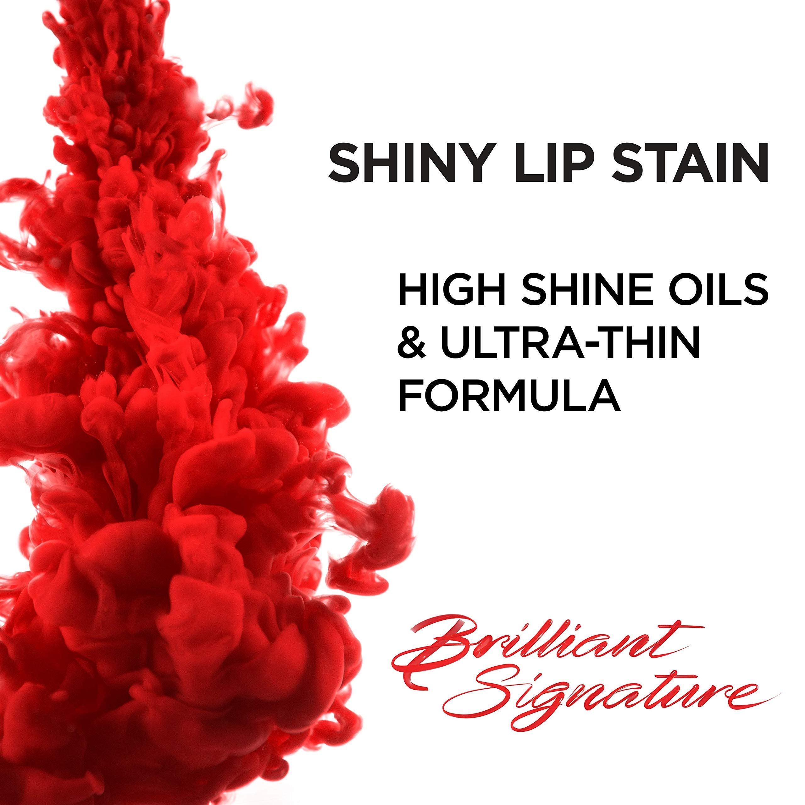 L'Oreal Paris Brilliant Signature Shiny Lip Stain Lipstick, Be Courageous 0.21 Fl Oz.