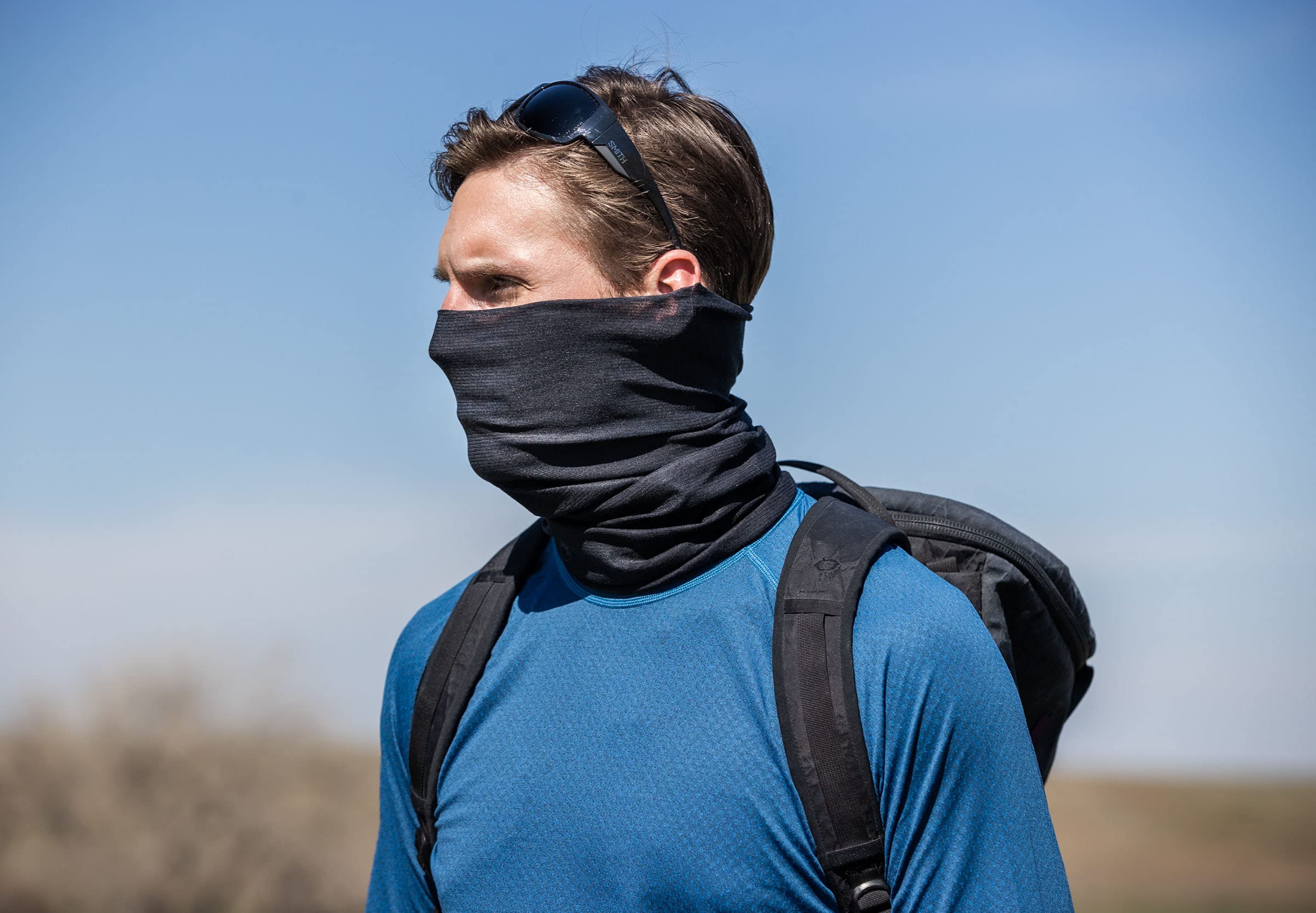 BUFF CoolNet UV Neck Gaiter, Black, Adult Size