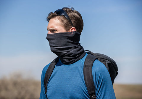BUFF CoolNet UV Neck Gaiter, Black, Adult Size