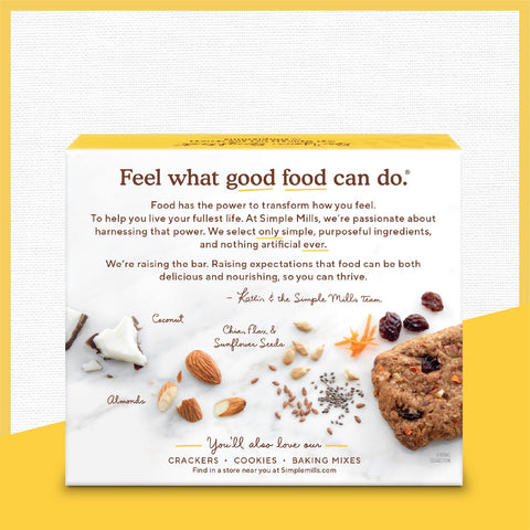 Simple Mills Almond Flour Snack Bars, Spiced Carrot Cake - Gluten Free, Made with Organic Coconut Oil, Breakfast Bars, Healthy Snacks, Paleo Friendly, 6 Ounce (Pack of 1)