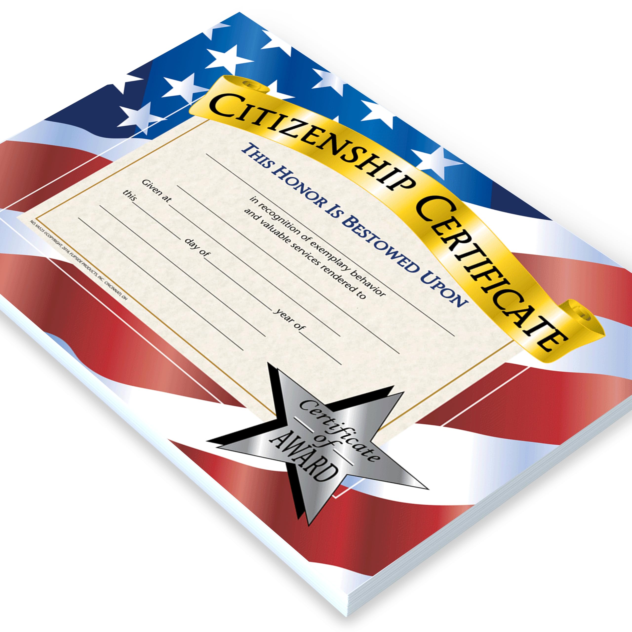 Flipside Products Citizenship Certificates, Recognition, Award Students, Incentive, 8.5" x 11", 30 Pack