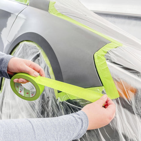 Scotch Performance Masking Tape 233+, 26344, Flexible, Moisture Resistant, Green Color, 6 mm x 55 mm, Automotive Masking Tape