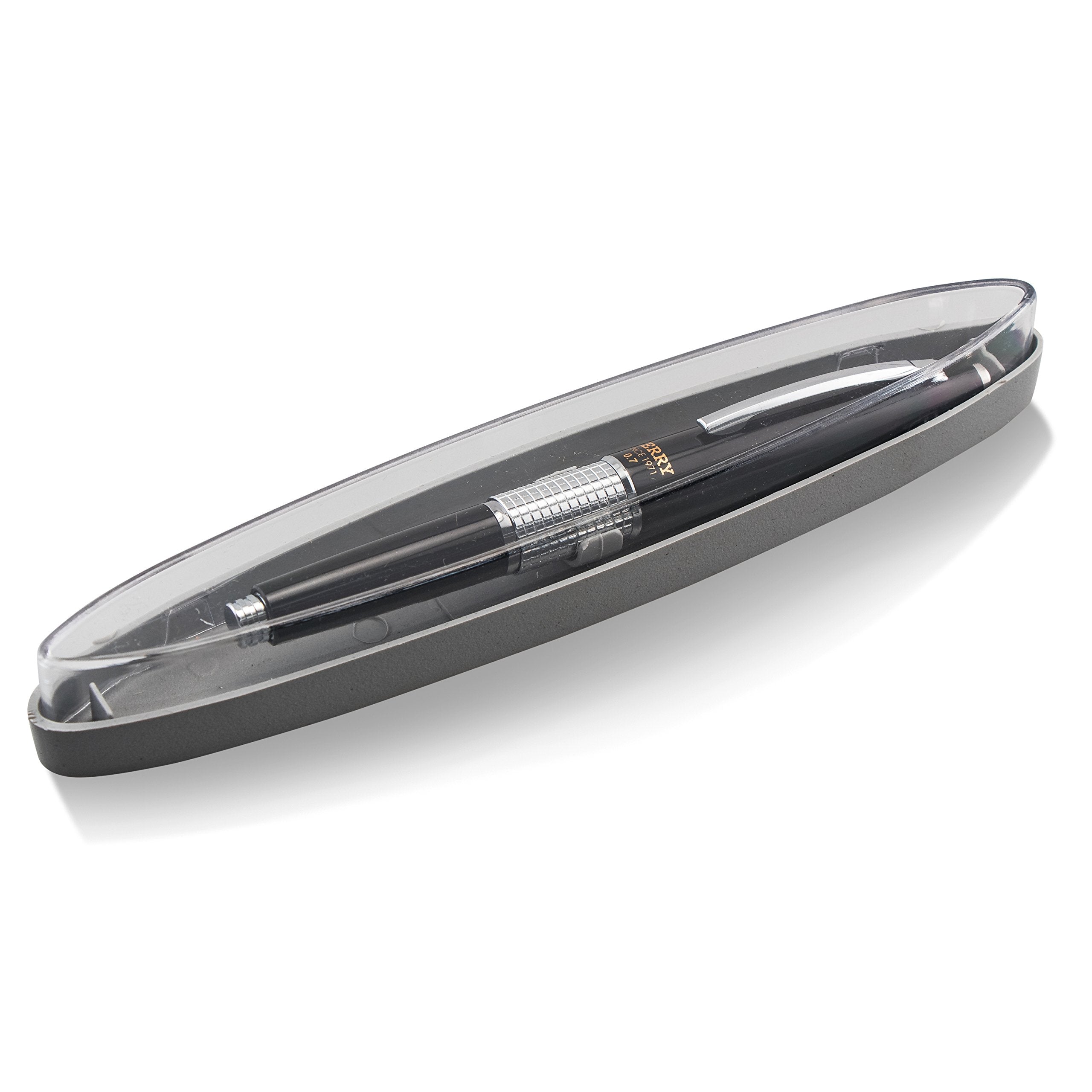 Pentel Sharp Kerry Mechanical Pencil (0.7mm), Black Barrel, 1 Pencil (P1037A)