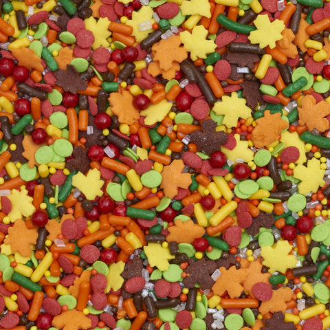 DecoPac Autumn Fusion Mix Sprinkles, 26oz, Shaped Candy Sprinkles in Handheld Container, Edible Decorations For Celebration Cakes, Cupcakes, Cookies and Donuts