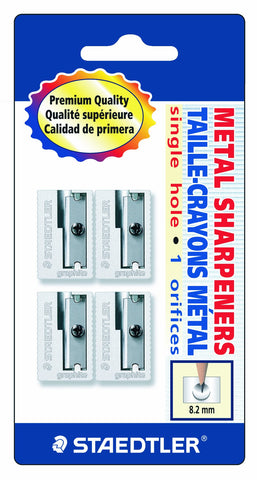 Staedtler Handheld Pencil Sharpeners, Graphite, 4 pieces (510 10 BK4),Silver