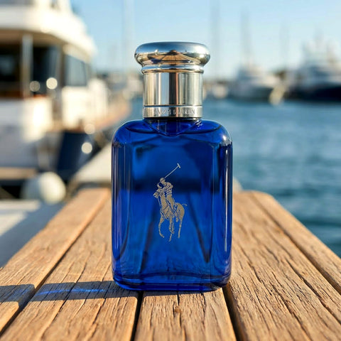 RALPH LAUREN FRAGRANCES - Polo Blue - Eau de Toilette - Men's Cologne - Aquatic & Fresh - With Citrus, Sage, and Suede - Medium Intensity - 1.35 Fl Oz