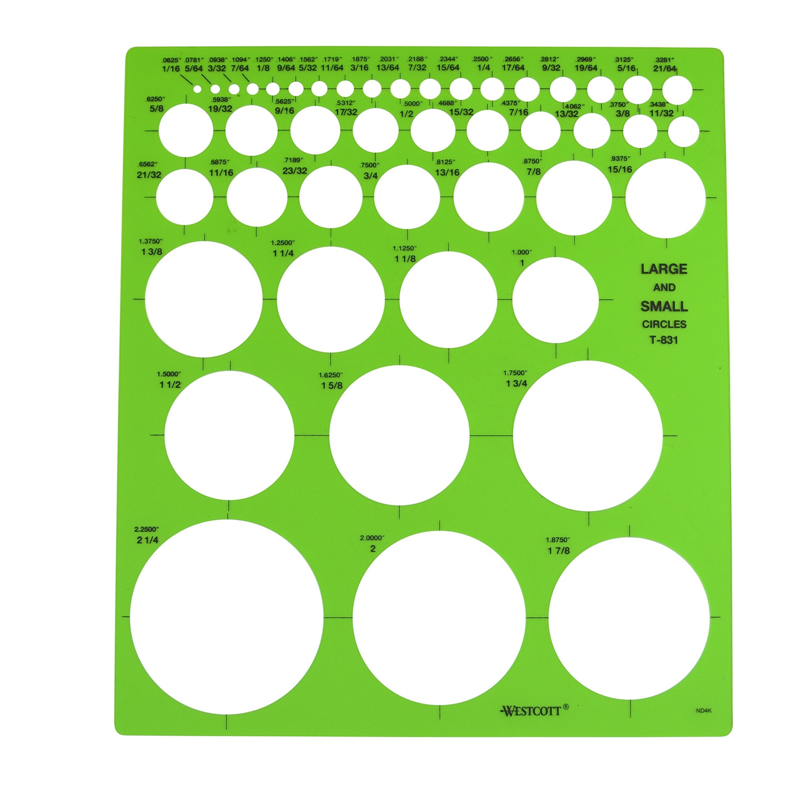 Westcott LetterCraft Large and Small Circles Template (T-831)