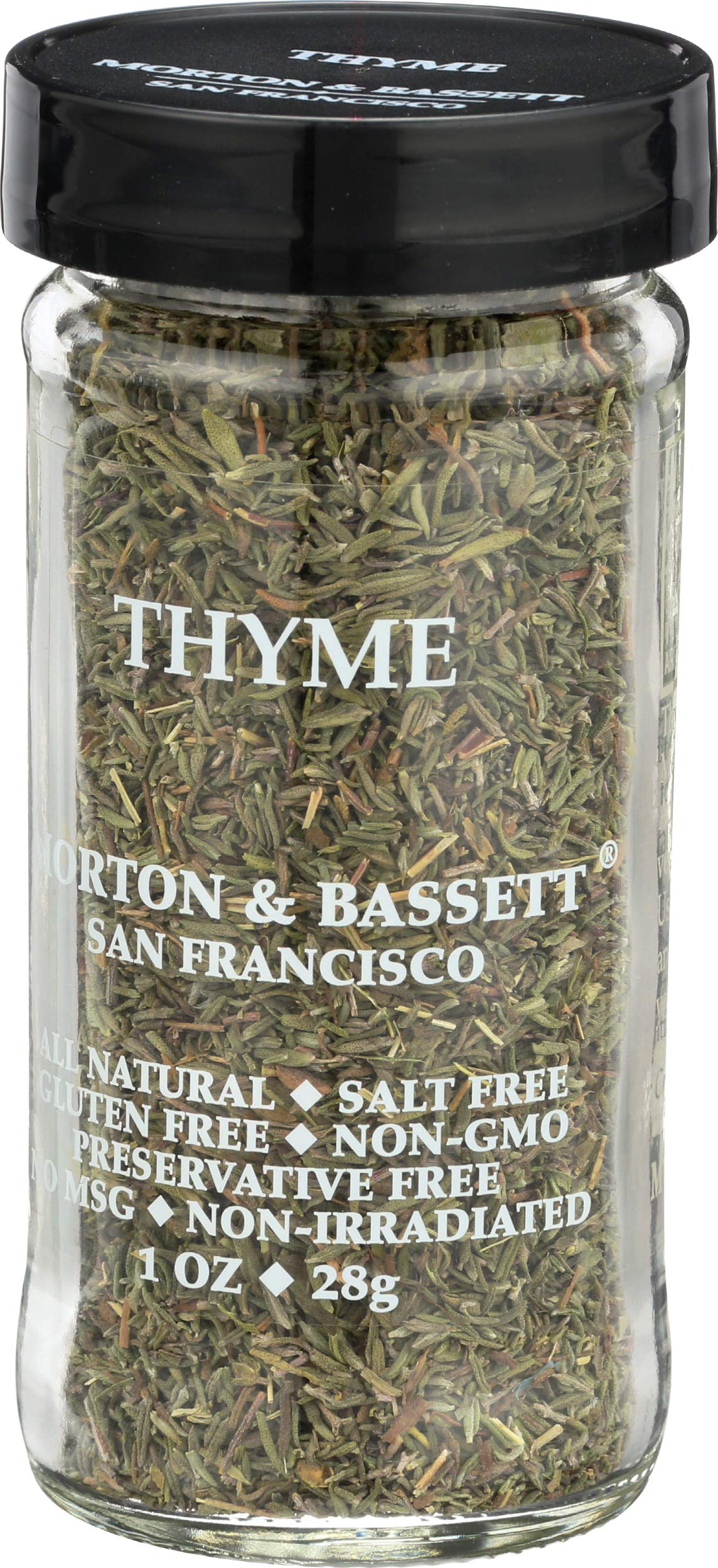 Morton & Bassett Thyme, 1 oz – Non-GMO, Salt-Free, Fragrant Herb for Roasts, Soups & Mediterranean Dishes