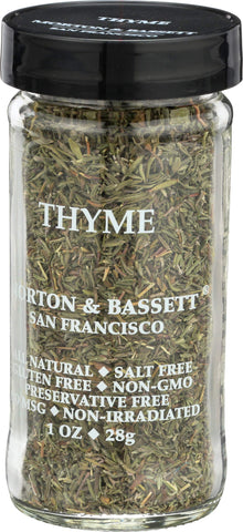 Morton & Bassett Thyme, 1 oz – Non-GMO, Salt-Free, Fragrant Herb for Roasts, Soups & Mediterranean Dishes