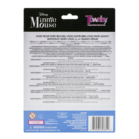 Disney Minnie Mouse 7 Piece Plant Based Lip Gloss, Girls Party Favors, First Makeup Set for Girl, Perfect for Parties, Sleepovers, and Birthday Gifts, Ages 3+, by Townley Girl
