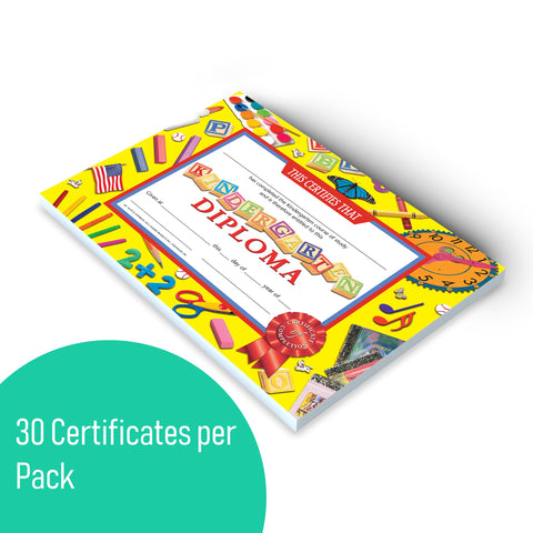Hayes Kindergarten Diplomas Certificate, 11 x 8-1/2 inches, Paper, Pack of 30