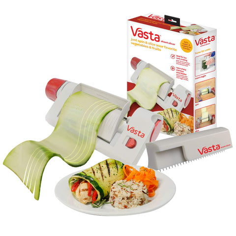 Vasta Veggie & Fruit Sheet Slicer, Stainless Steel Blade, 2 Attachements