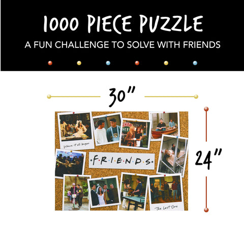 Friends TV Show Seasons Jigsaw Puzzle - 1000 Pieces - 30in x 24in