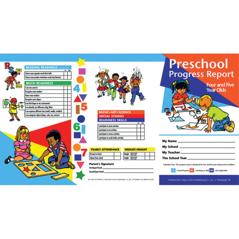 Hayes Preschool Progress Report (4 and 5 Year olds) - 10 Pack