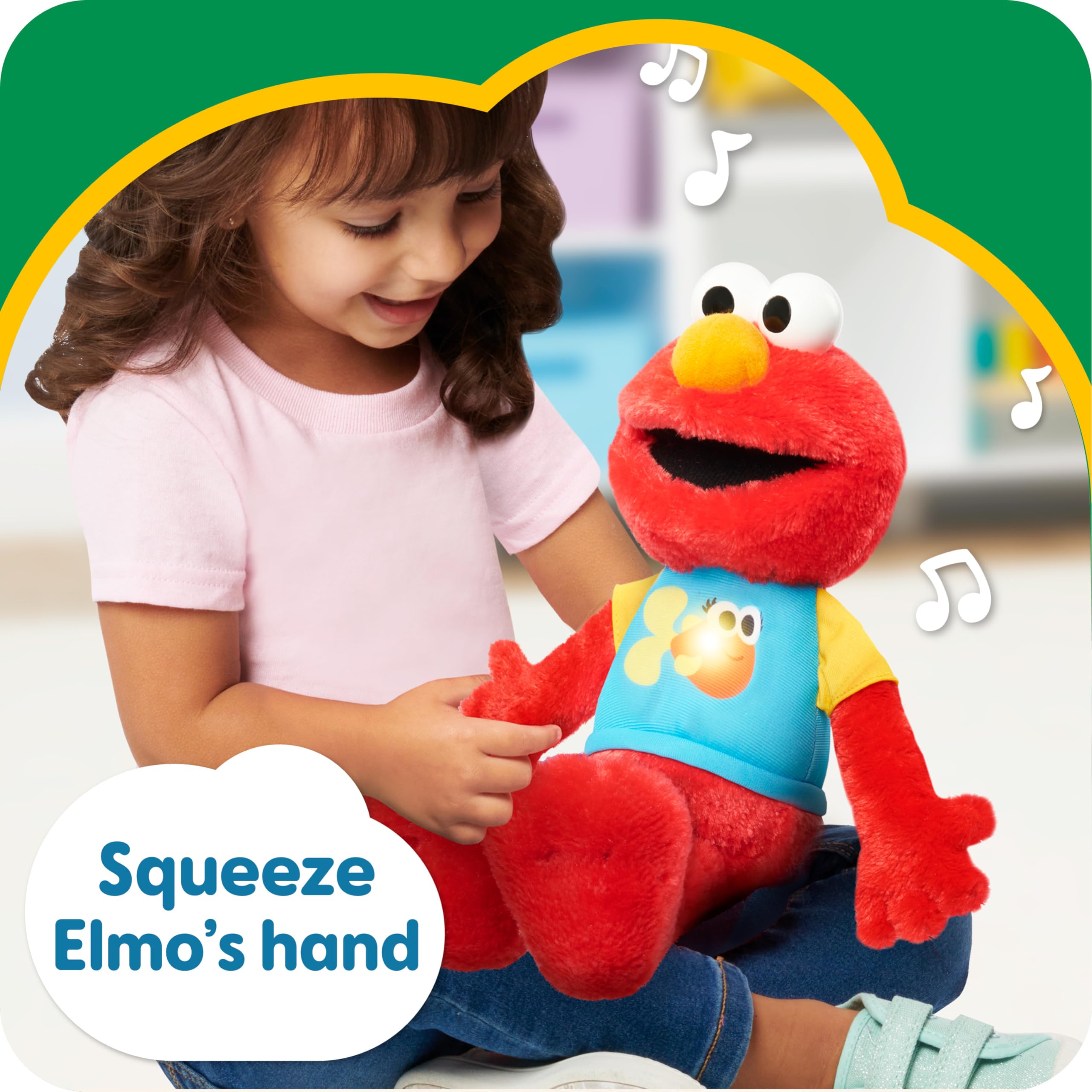 Sesame Street 13-inch Sing-Along Plush Elmo Stuffed Animal, Kids Toys for Ages 18 Month by Just Play