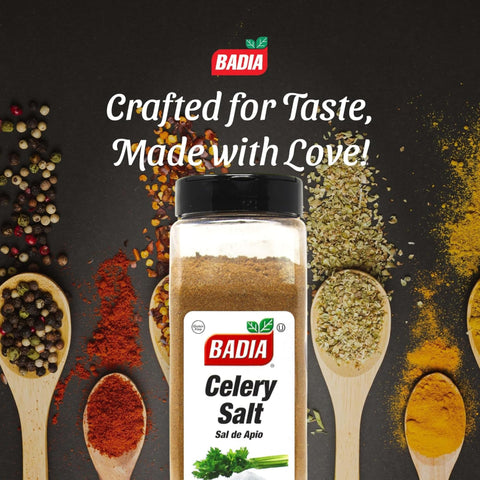 Badia Celery Salt, 2 Pound – Flavorful Blend of Ground Celery Seed & Salt for Seasoning Soups, Salads, Cocktails & More