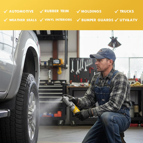 BullSnot! ShineABull Instant Tire Butter & Trim Gloss Spray Silicone-Free, UV Protection, Restores Shine & Moisture to Tires, Bumpers, Seals & More Fast, Easy Application Made in the USA