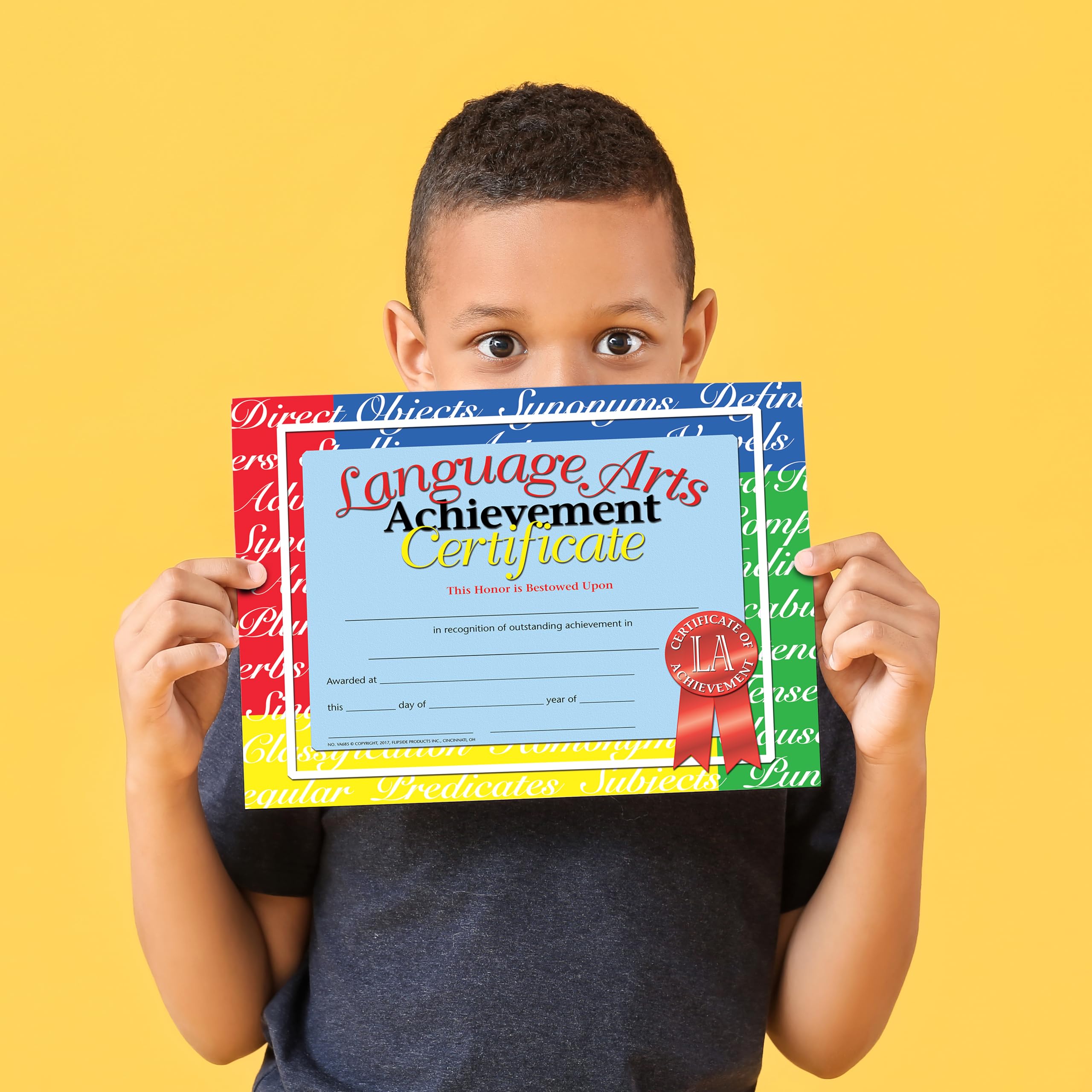 Hayes Language Arts Achievement Certificates, Achievement Recognition for Students, Customizable Awards, Full-Color Matte Finish, 8.5" x 11" - 30 Pack