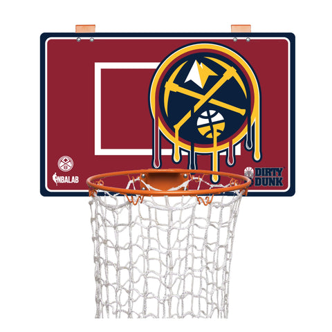 The Dunk Collection Dirty Dunk Over-The-Door Basketball Hoop Laundry Hamper, Denver Nuggets, NBA