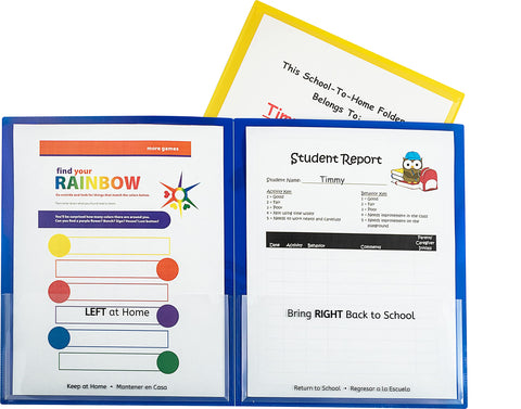 C-Line Classroom Connector School-to-Home Folders, Blue, 25 per Box (32005)