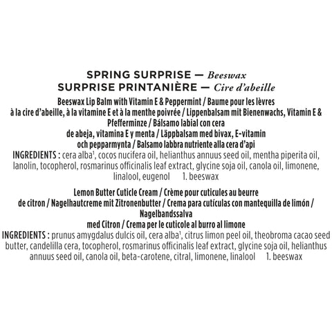 Burt's Bees Gifts Ideas - Spring Surprise Set, Original Beeswax Lip Balm and Lemon Butter Cuticle Cream, Natural Origin Lip Moisturizer With Responsibly Sourced Beeswax, 2 Count