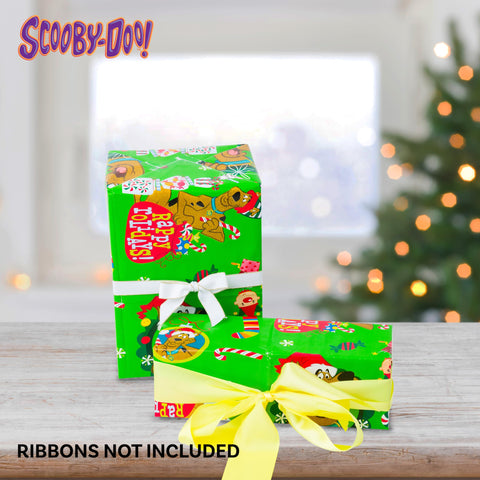 Scooby-Doo Rappy Rolidays Wrapping Paper - 12 Sheets - 20" x 30" - Festive Holiday Gift Wrap by Silver Buffalo