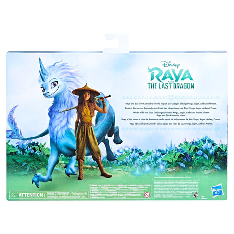 Disney Princess Raya and The Last Dragon Sisu Family Pack, Includes 5 Dragon Toys and Raya Doll, Toys for Kids 3 and Up