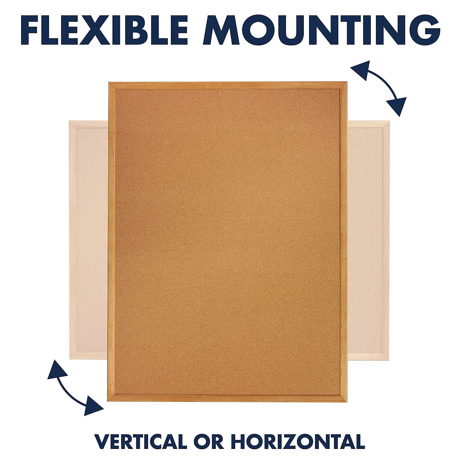 Quartet Cork Bulletin Board 48"W x 36"H Pin Board, Oak Finish Frame (304)