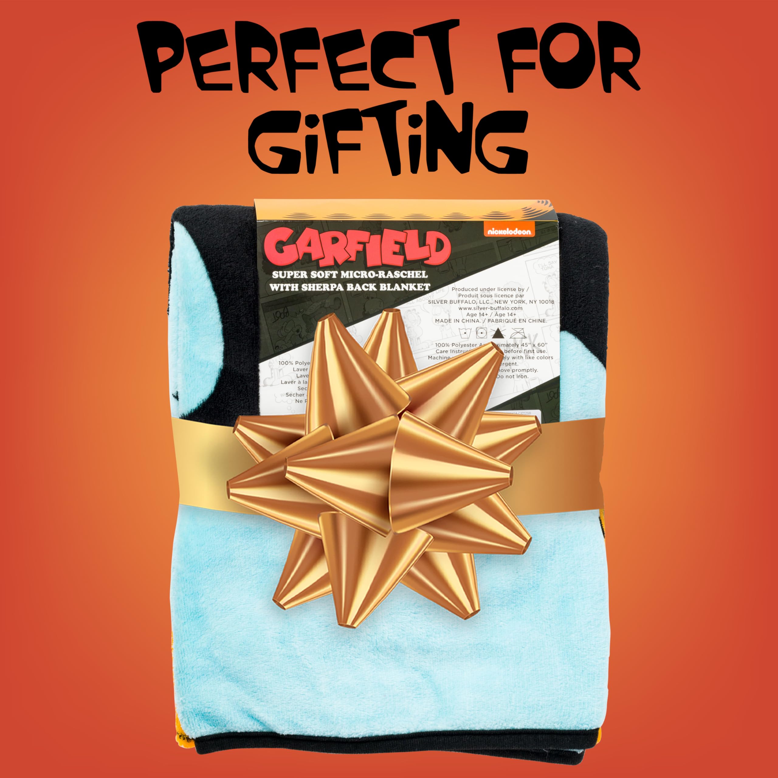 Silver Buffalo Garfield Not Today 45" x 60" Fleece Throw, Soft and Cozy Blanket, 185 GSM