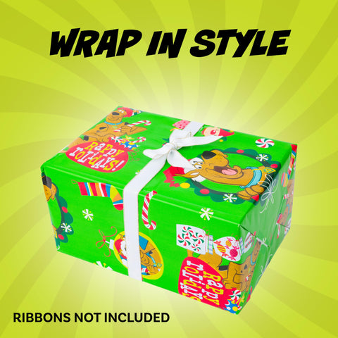 Scooby-Doo Rappy Rolidays Wrapping Paper - 12 Sheets - 20" x 30" - Festive Holiday Gift Wrap by Silver Buffalo