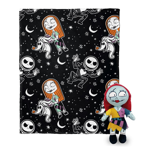 Northwest Nightmare Before Christmas Silk Touch with Hugger, Sally Frights, 50 x 40 inches