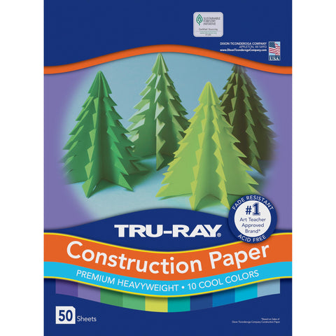 Tru-Ray Construction Paper 9x12" Cool Color Assortment