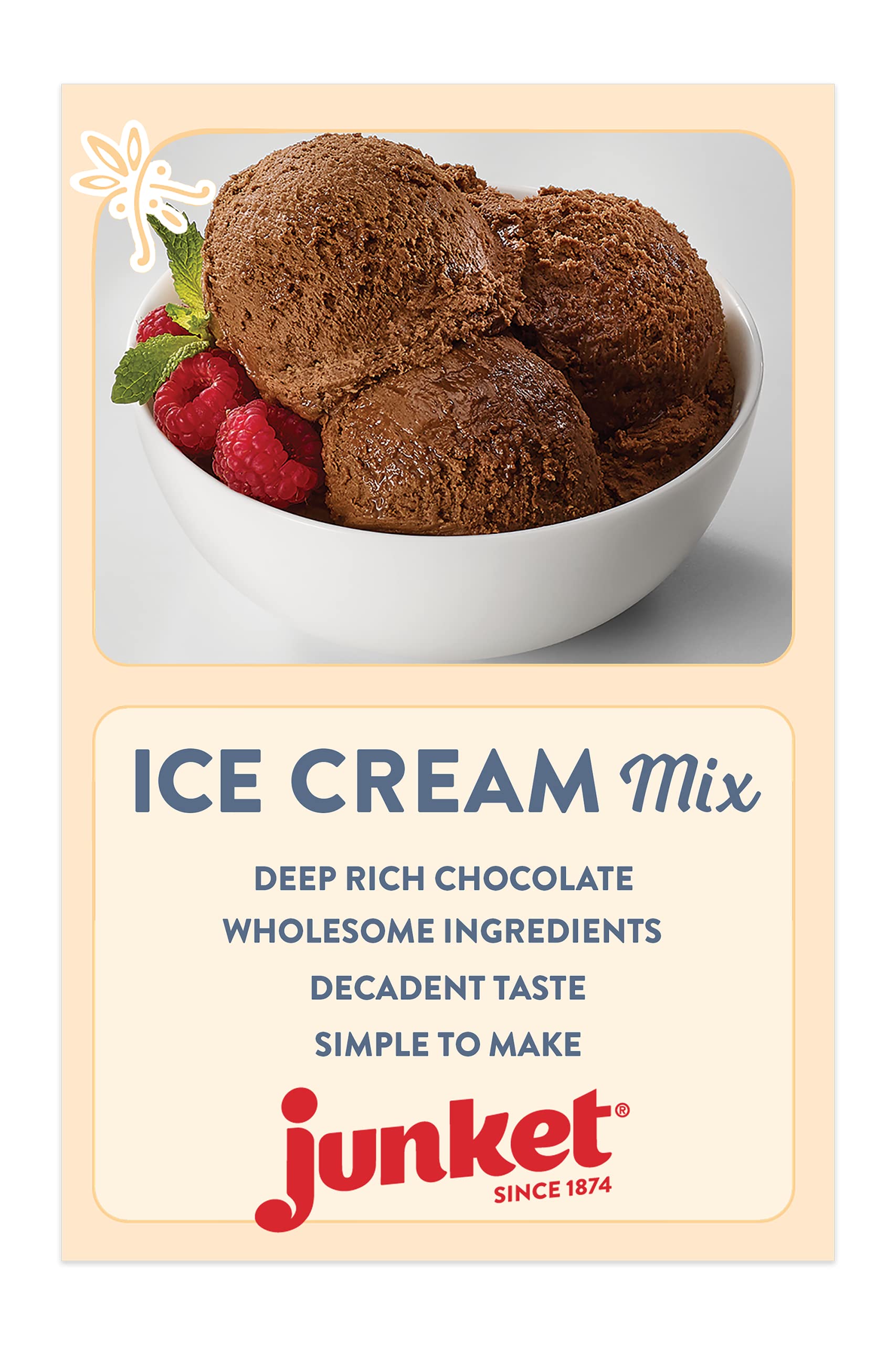Junket Dutch Chocolate Ice Cream Mix, 4 Ounce (makes 1 quart)