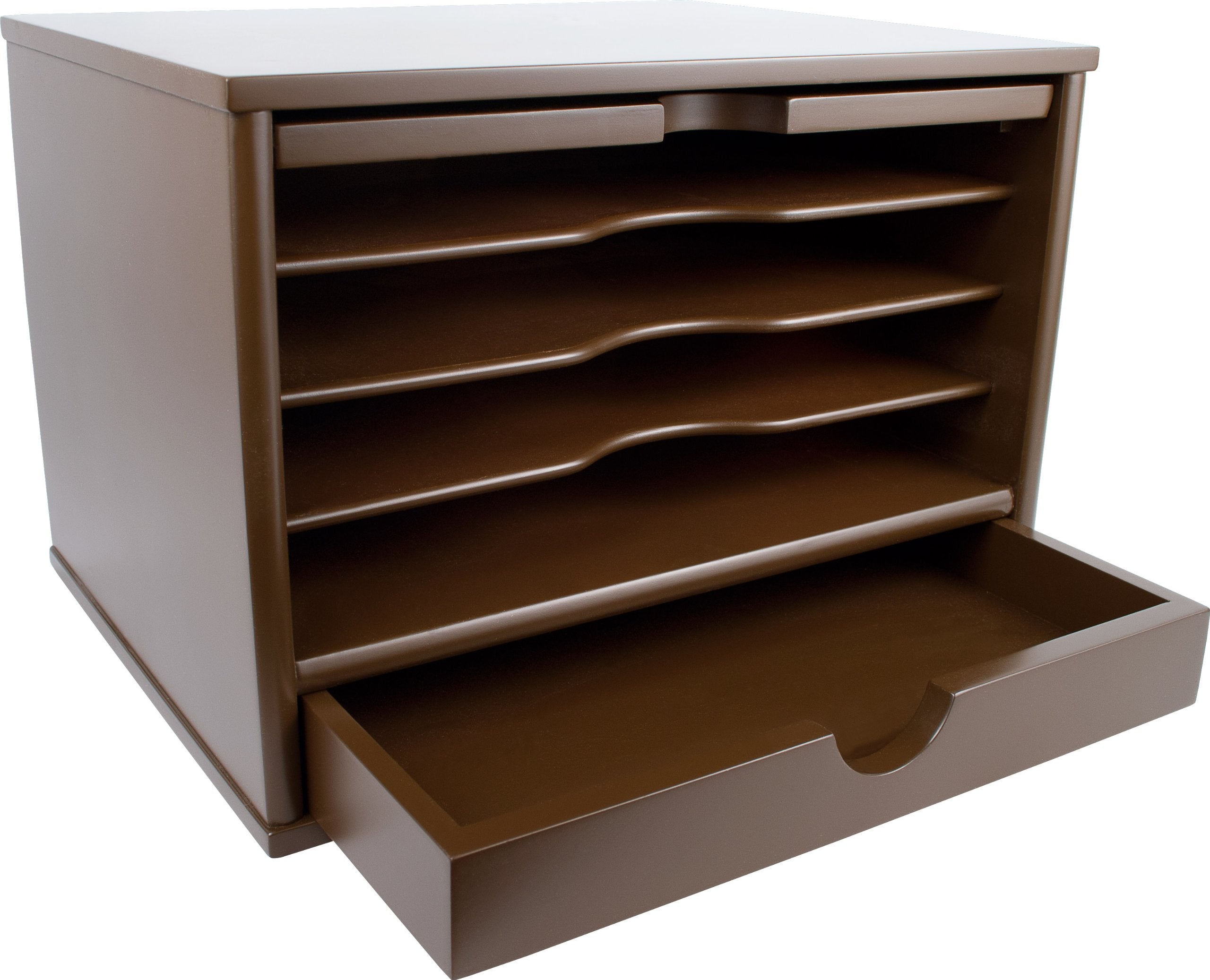Victor Wood Desktop Organizer with Closing Door, 4720 (Brown Mocha)