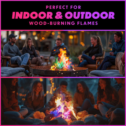 Magical Flames Fire Color Packets (Jumbo 5 Pack), Vibrant Multi-Color Fire for Fire Pits, Campfires, Bonfires & Fireplaces - Camping Essentials & Outdoor Party Accessories