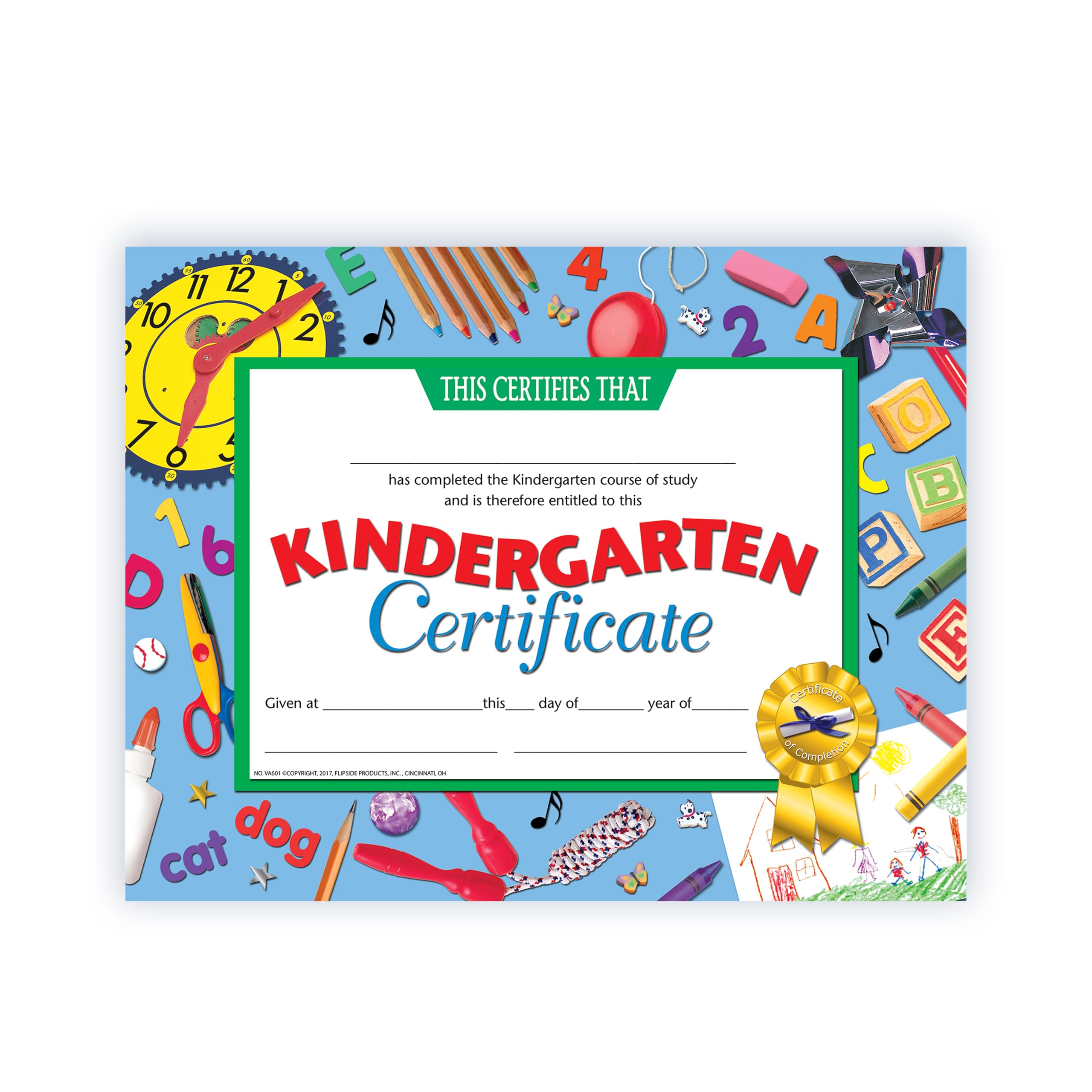 Hayes Kindergarten Diploma Certificates, Fun & Colorful Graduation Certificates for Kids, Customizable Graduation Award for Students, Full-Color Glossy Design, 8.5" x 11" - 30 Pack