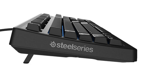 SteelSeries Apex 100 Gaming Keyboard - Tactile & Silent - Blue LED Backlit - Splash Resistant - Media Controls