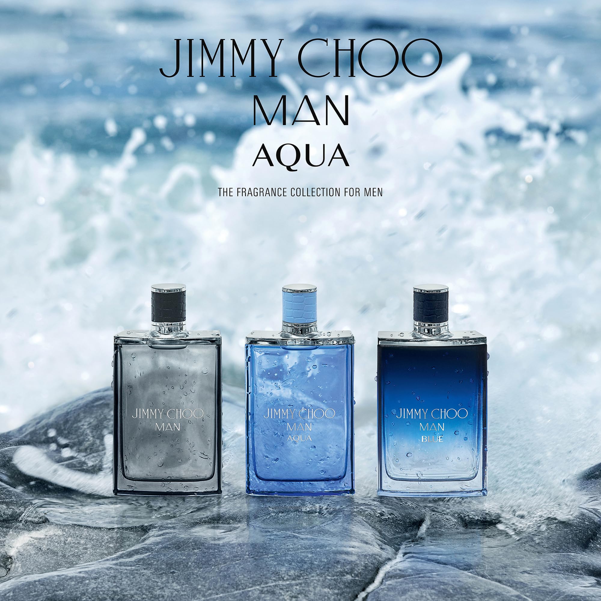 JIMMY CHOO - Man Aqua Eau de Toilette - Men's Fragrance - Fougere Marine Woody - With notes of Grapefruit, Clary Sage & Salty Moss - 3.3 Fl Oz