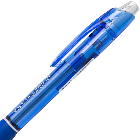 Pentel RSVP Super RT Ballpoint Pen, (0.7mm) Fine Line, Blue Ink, Pack of 2 (BX477BP2C)