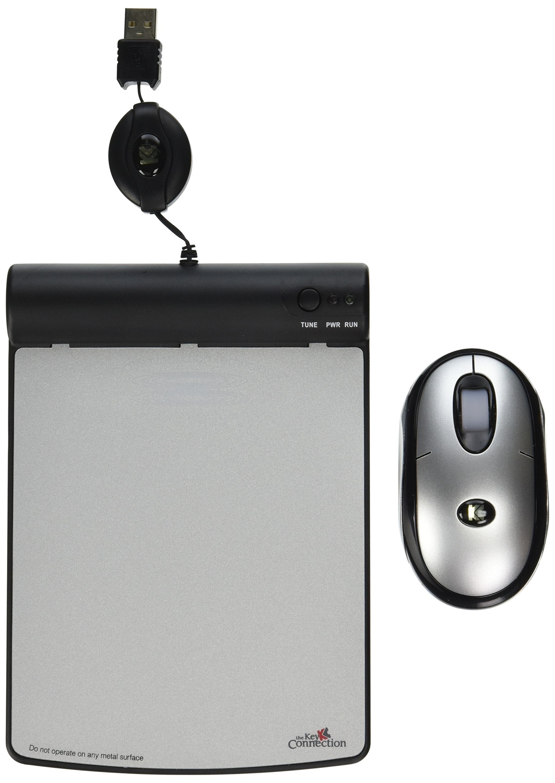 Key Connection Battery Free Wireless Optical Mouse & a USB 2' Wired Pad (WLBF20)