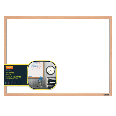 Quartet Whiteboard, 17" x 23" Dry Erase Board, White Board, Oak Finish Frame (35-380372Q)