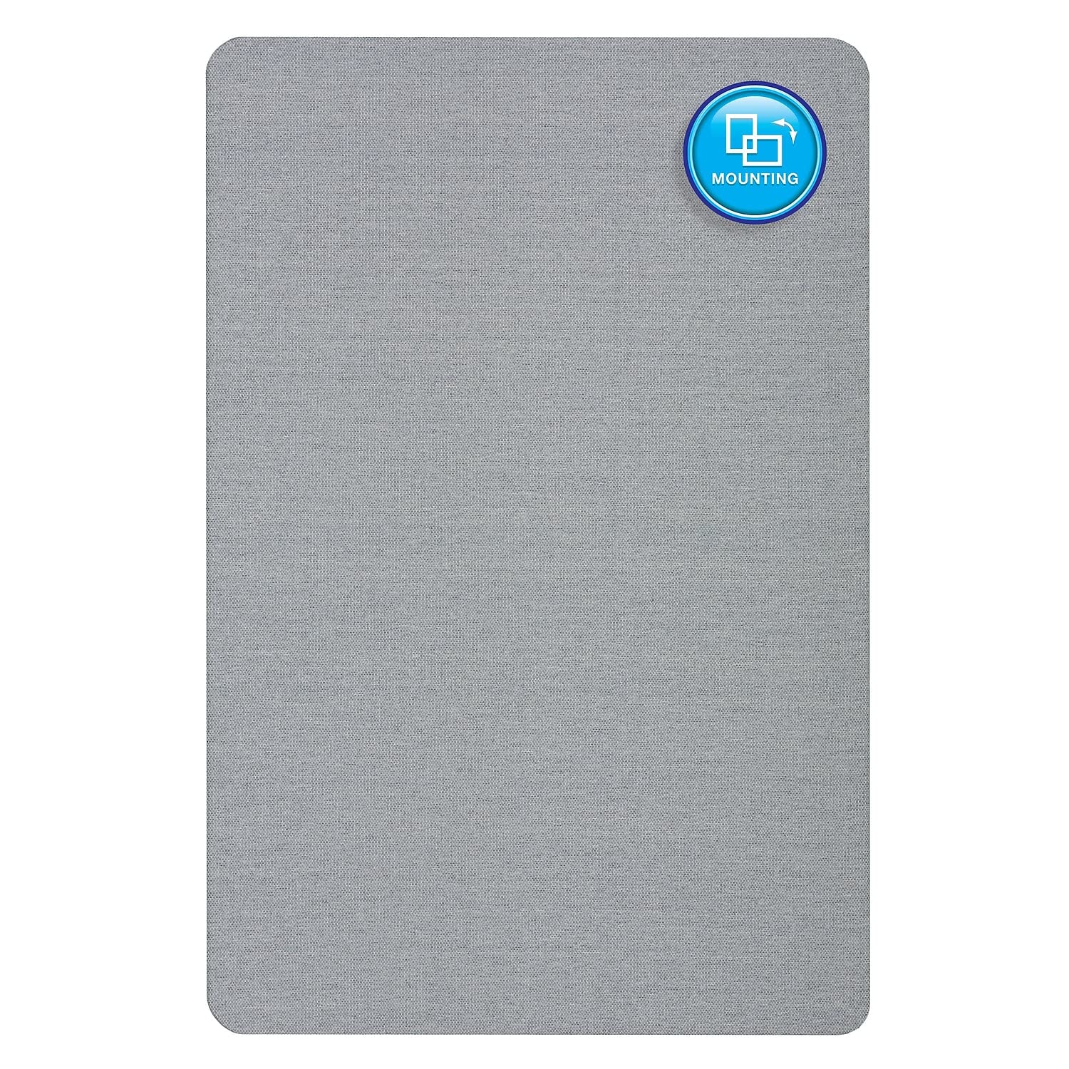 Quartet Bulletin Board, Fabric, 4' x 3', Frameless, High-Density Fiberboard, Oval Office, Light Blue (7684BE)
