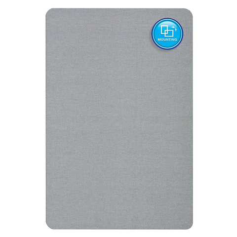 Quartet Bulletin Board, Fabric, 4' x 3', Frameless, High-Density Fiberboard, Oval Office, Light Blue (7684BE)