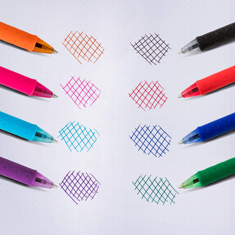 Pentel RSVP RT Colors Retractable Ballpoint Pen, (1.0mm) Medium Line, Assorted InkColors, Pack of 8 (BK93CRBP8M)