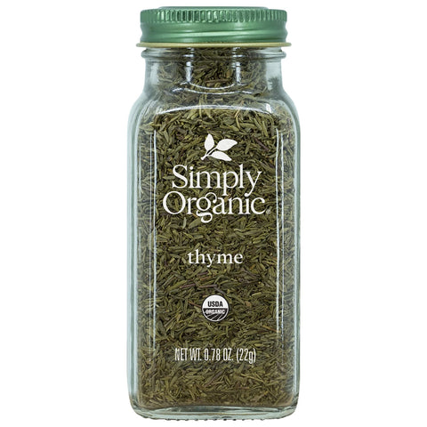Simply Organic Whole Thyme Leaf, Certified Organic | 0.78 oz | Pack of 2 | Thymus vulgaris L.