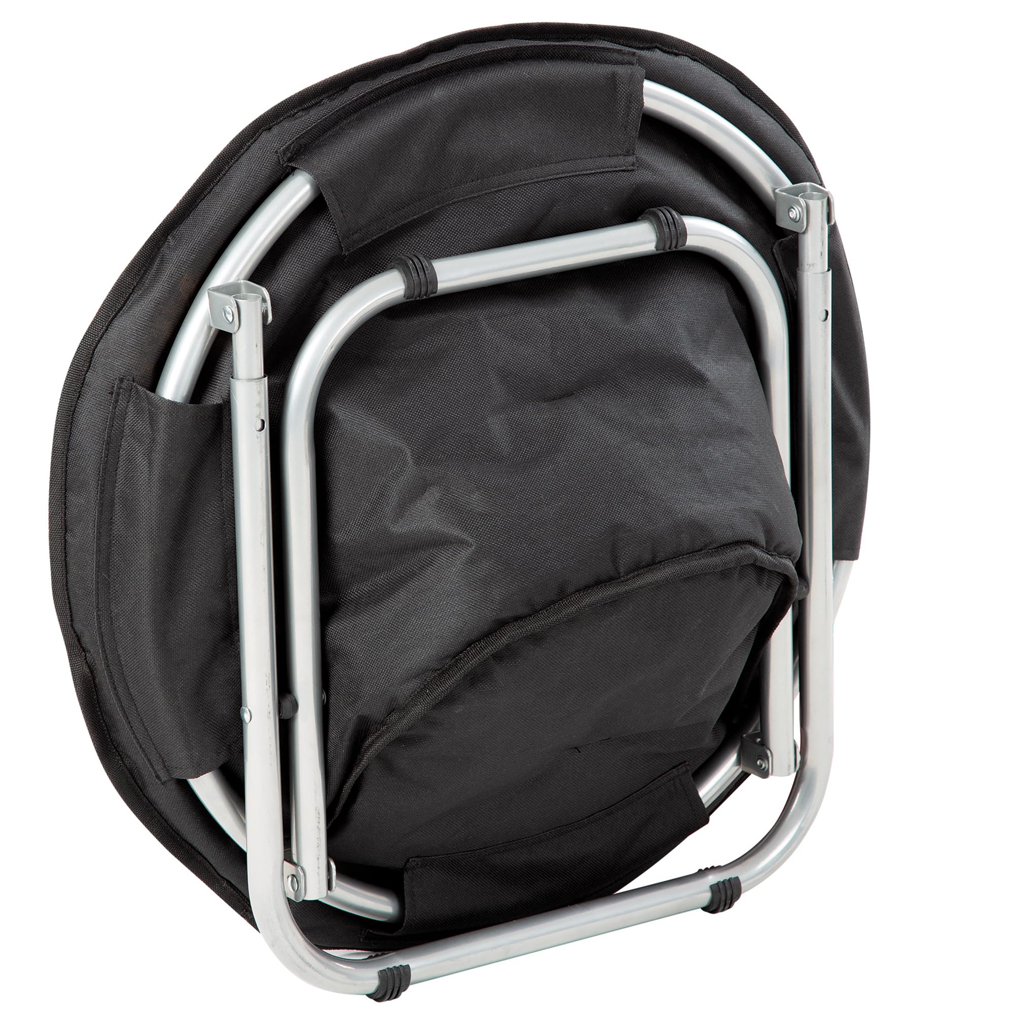Etna Products Round Pet Bed: Comfortable Elevated Cat Bed with Paw Print Cushion - Black & White Water Resistant Papasan Chair for Small Dogs